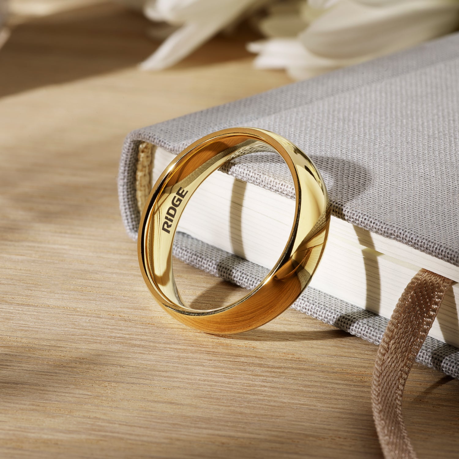 6mm Rounded Ring Set - 24K Gold - Tantalum - Image 6