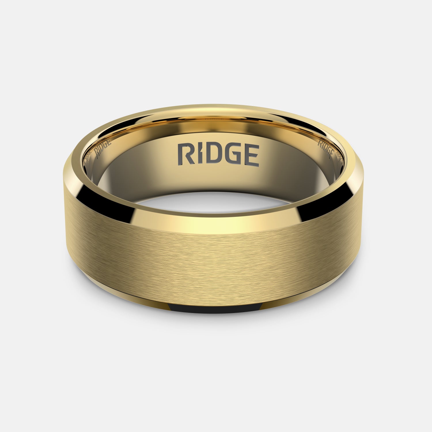 8mm Beveled Ring Set - 24K Gold - Tantalum - Image 2