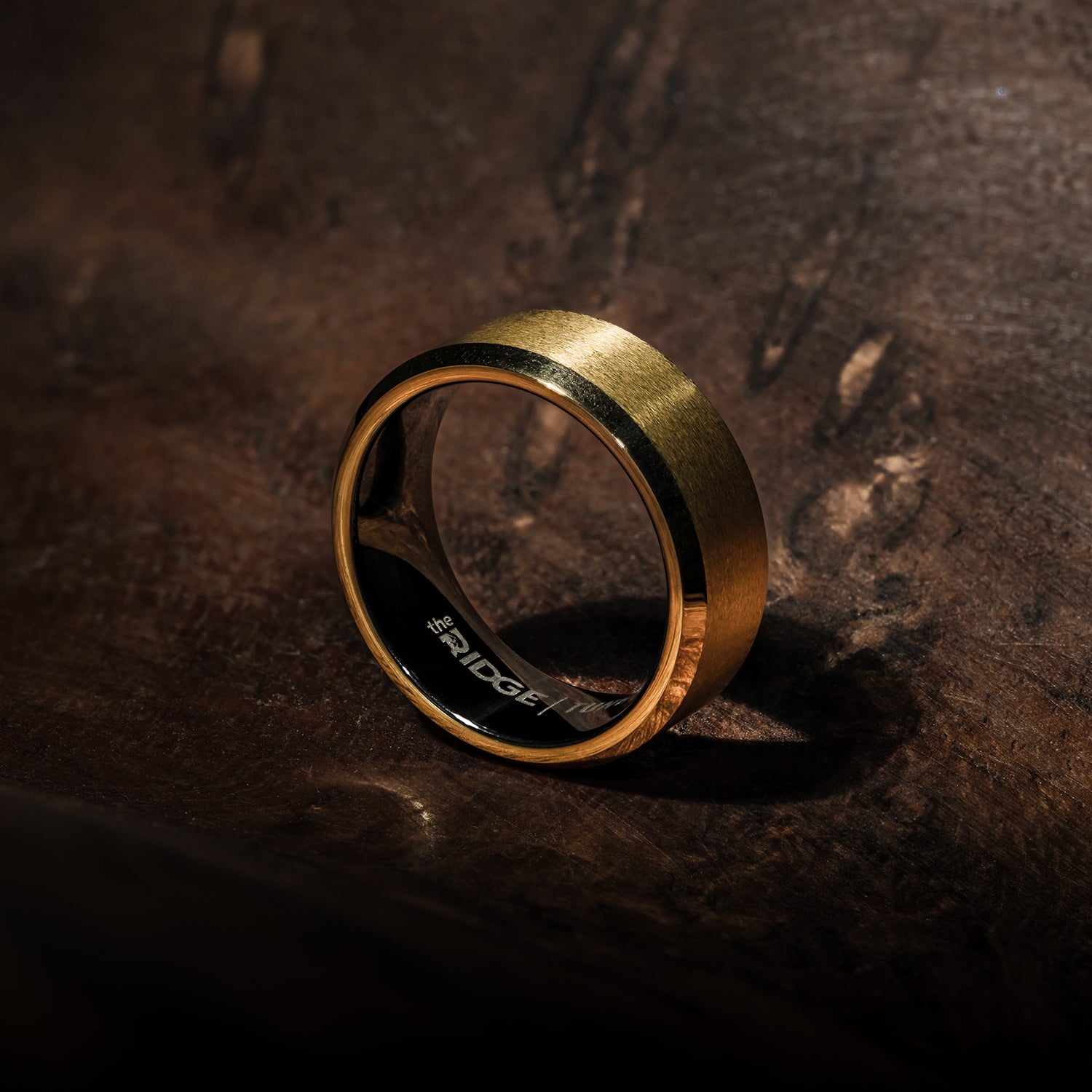8mm Beveled Ring Set - 24K Gold - Image 6