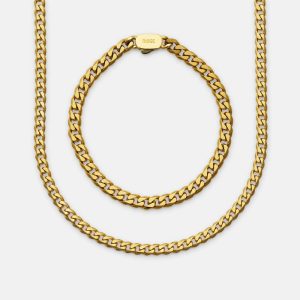 Curb Chain Kit - 18K Gold - Medium