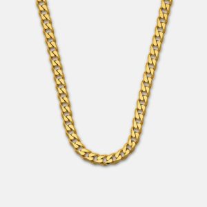 5mm Curb Chain - 18K Gold - 22