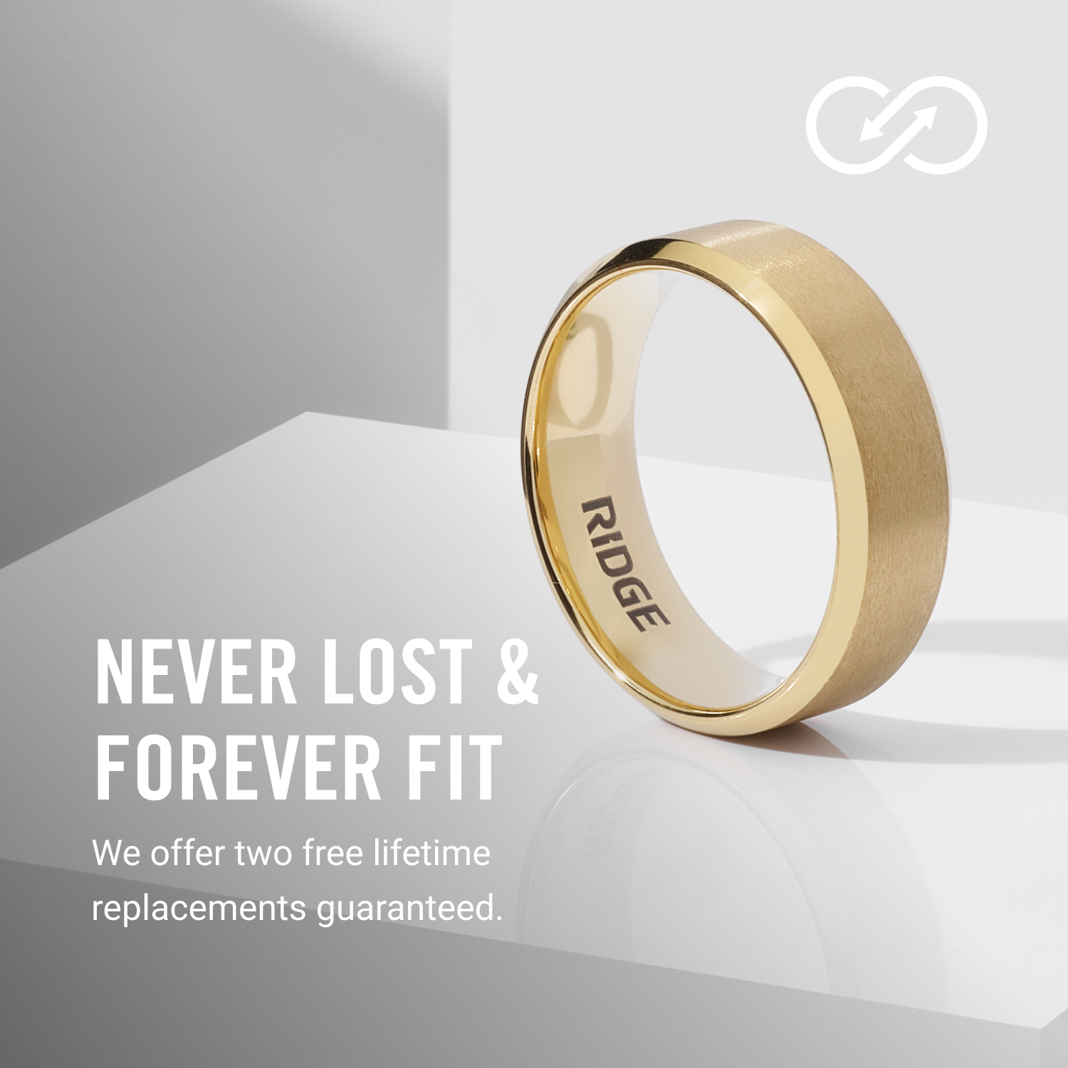 8mm Beveled Ring Set - 24K Gold - Tantalum - Image 9