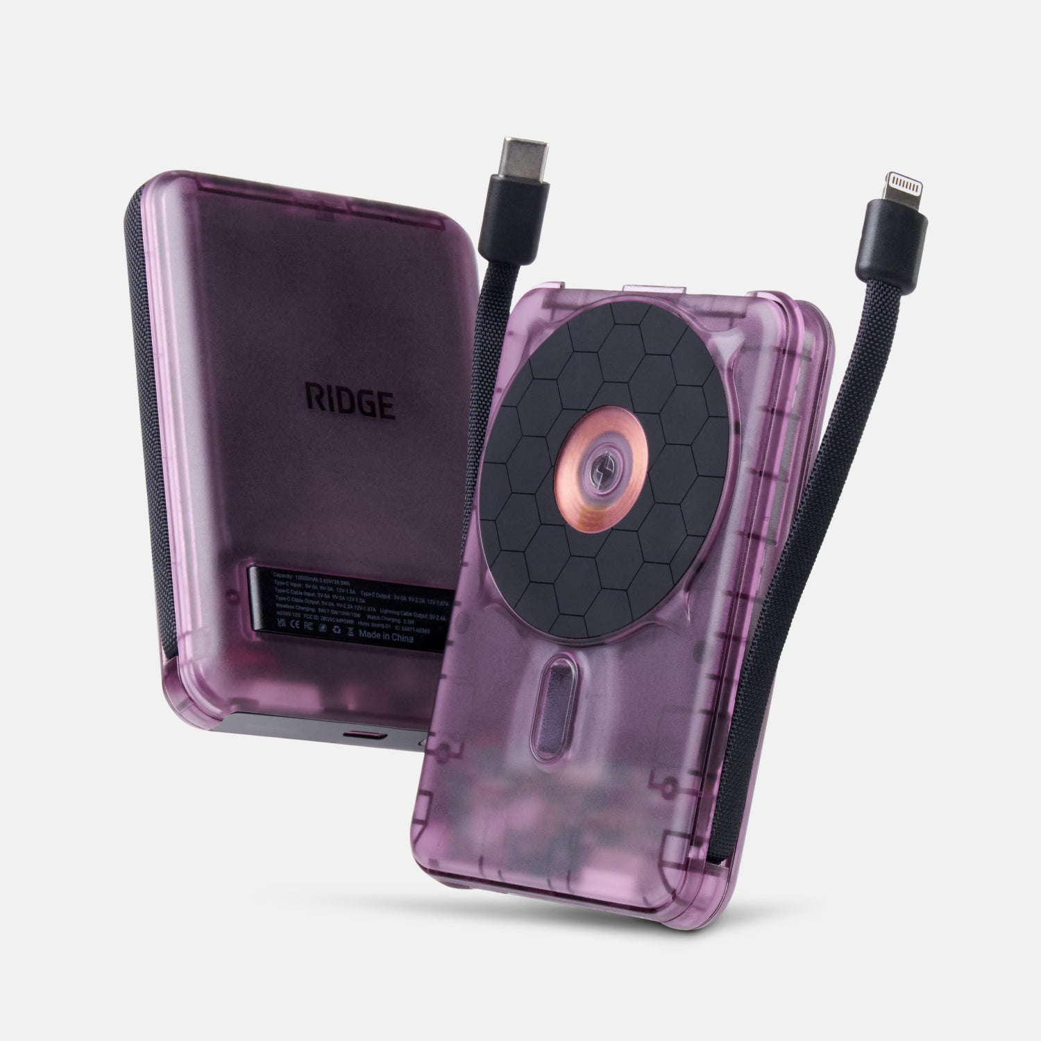 Ridge Power Bank - 10k mAh Bundle - Atomic Purple - 3-Pack - Image 4
