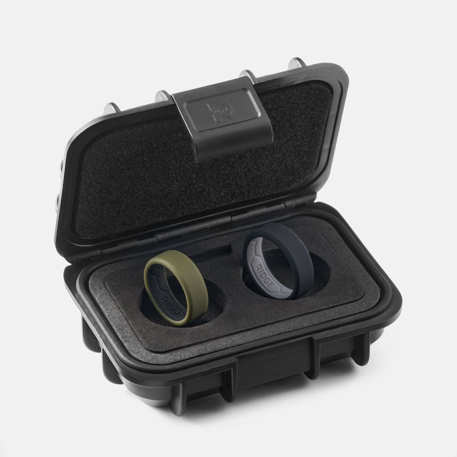 8mm Silicone Ring Set - Matte Olive - Image 2