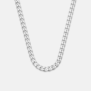 5mm Curb Chain - Platinum - 20