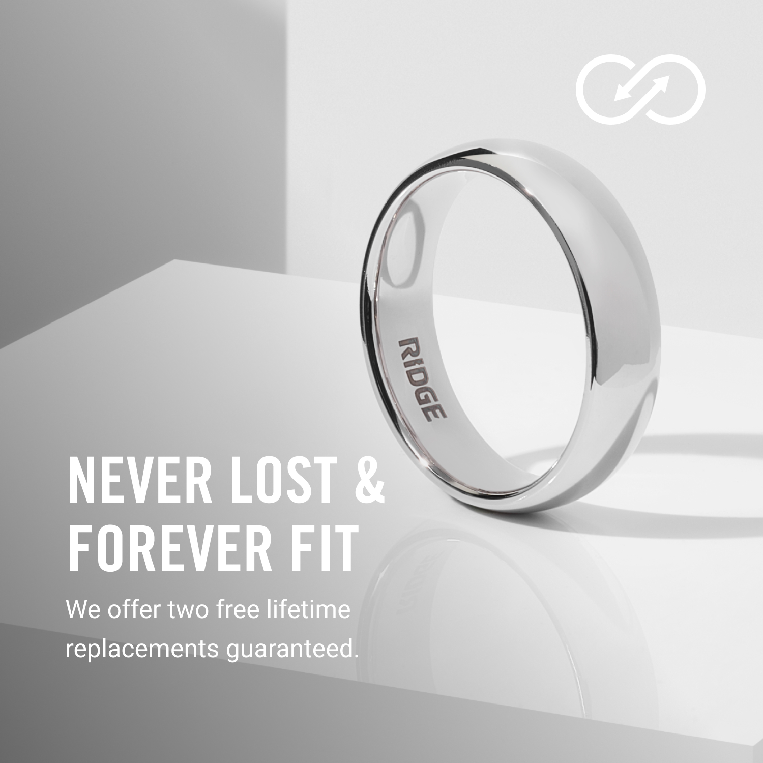 6mm Rounded Ring Set - Platinum - Tantalum - Image 9