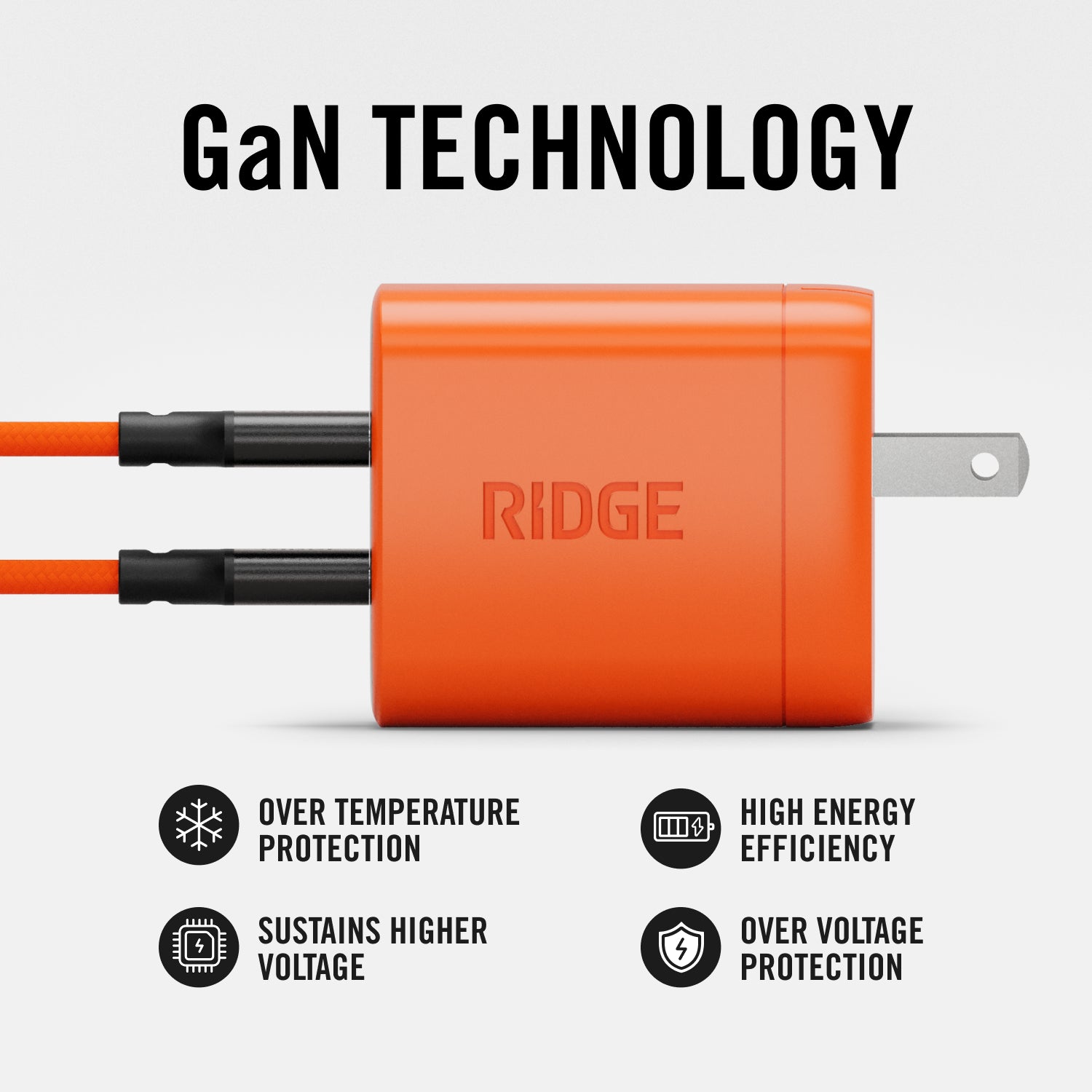 Wall Charger Set - 45W - Basecamp Orange - Image 6