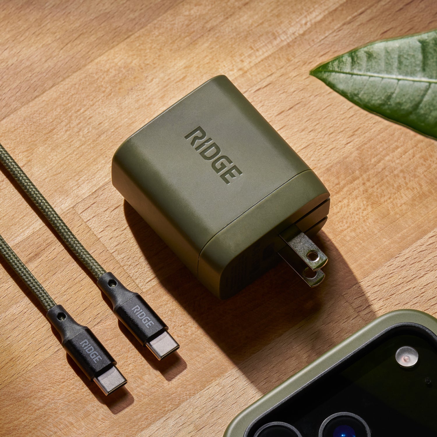 Wall Charger Set - 45W - Matte Olive - Image 5