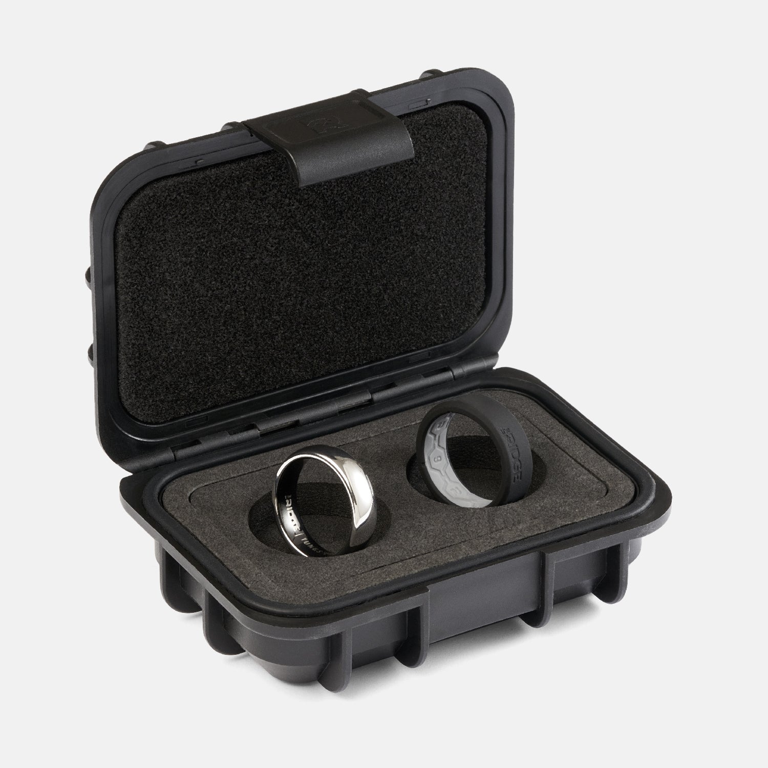6mm Rounded Ring Set - Platinum - Image 2