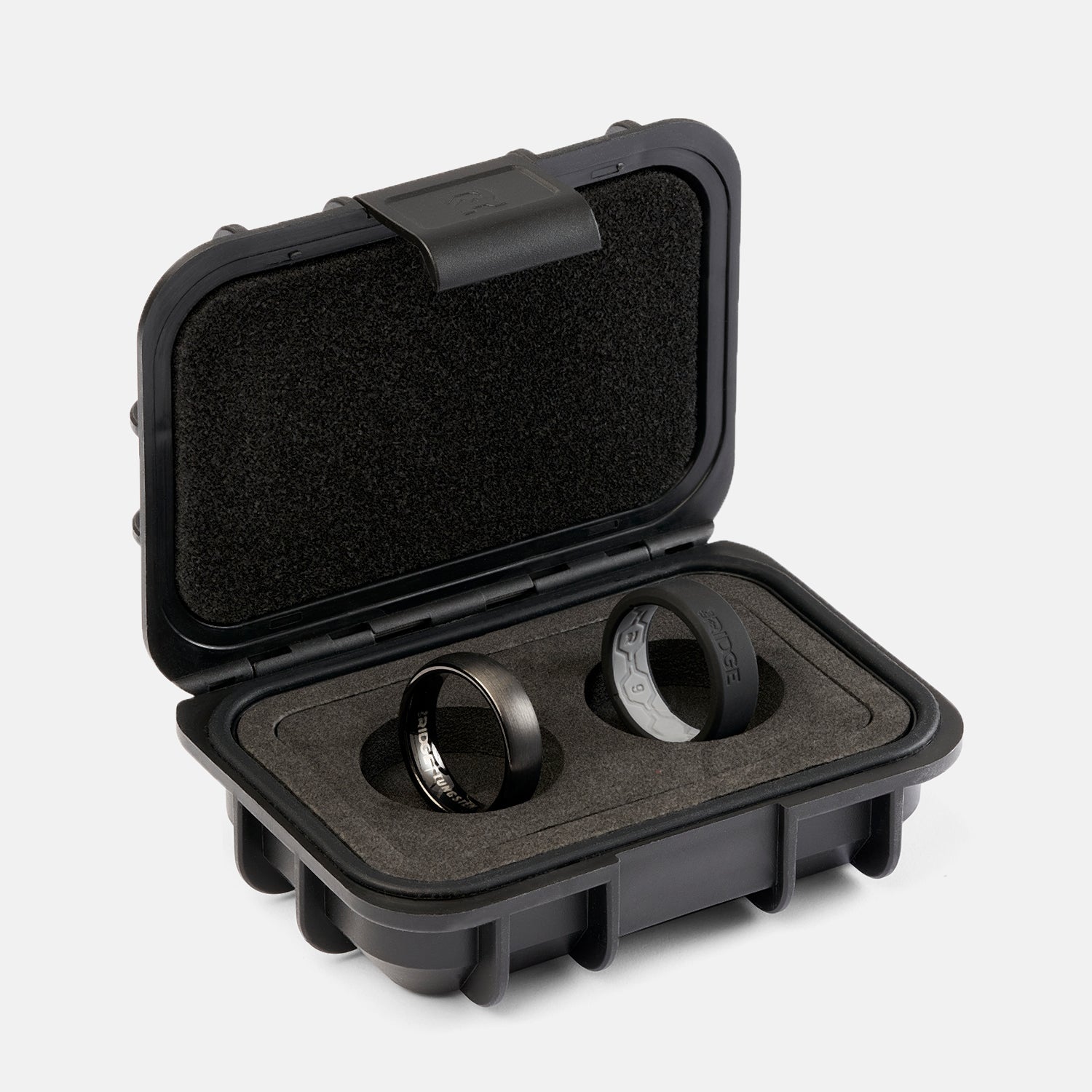 6mm Rounded Ring Set - Royal Black - Image 2