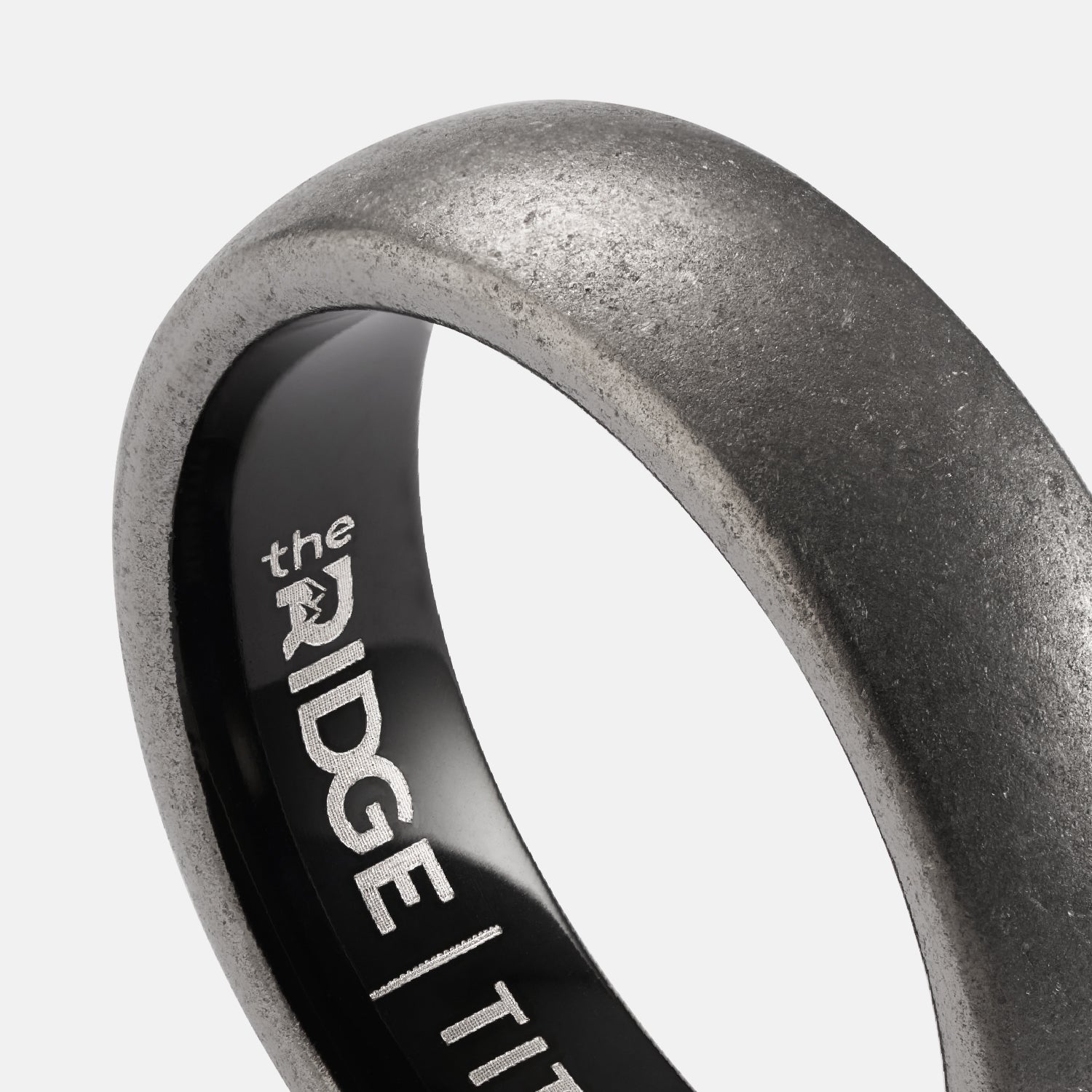 6mm Rounded Ring Set - Stonewashed Titanium - Image 4