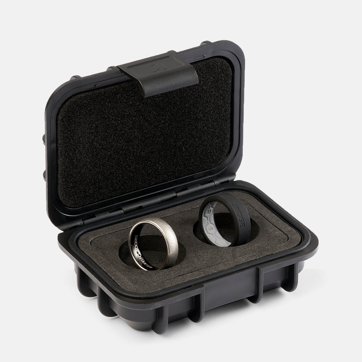 6mm Rounded Ring Set - Stonewashed Titanium - Image 2