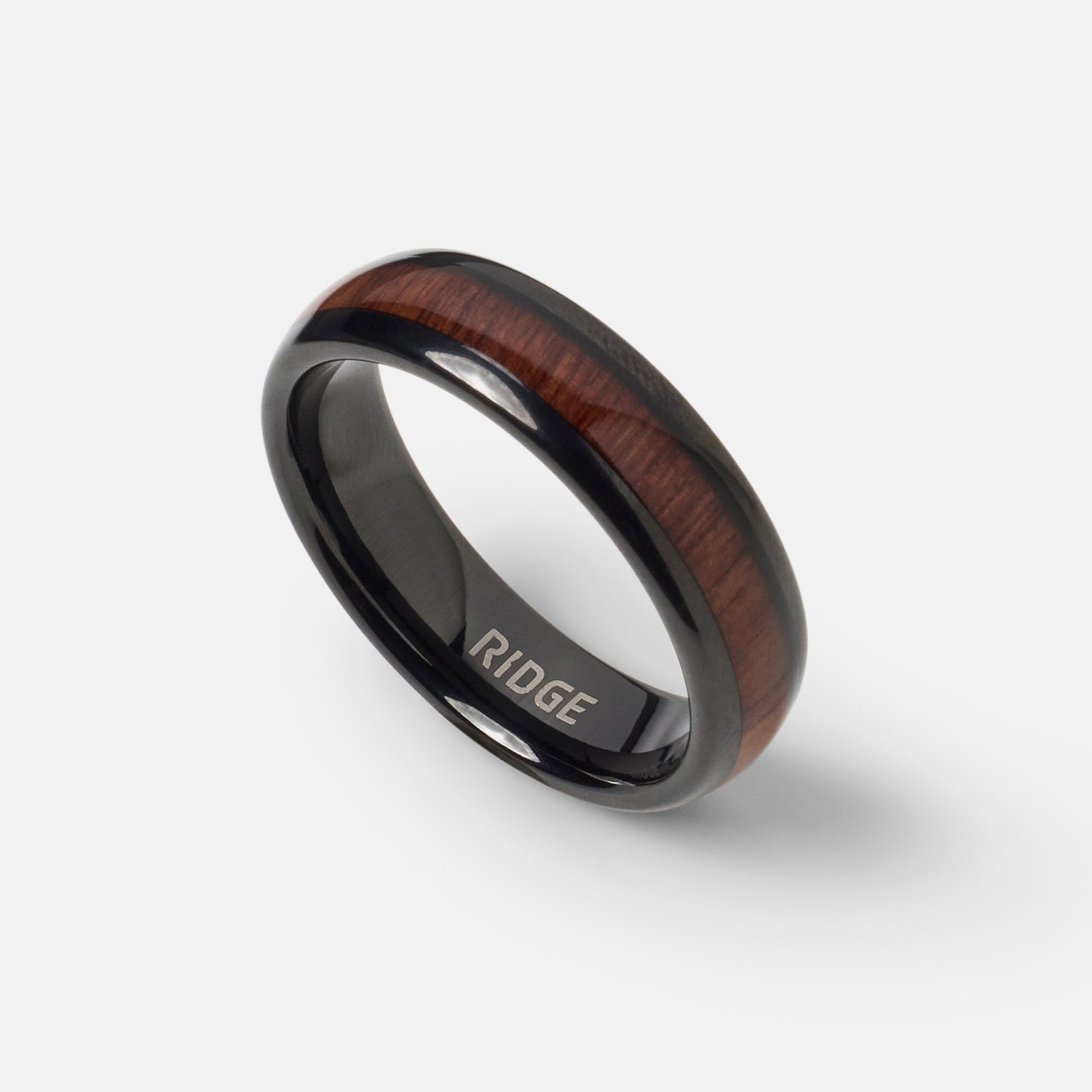 6mm Rounded Ring Set - Mopane Wood - Image 2