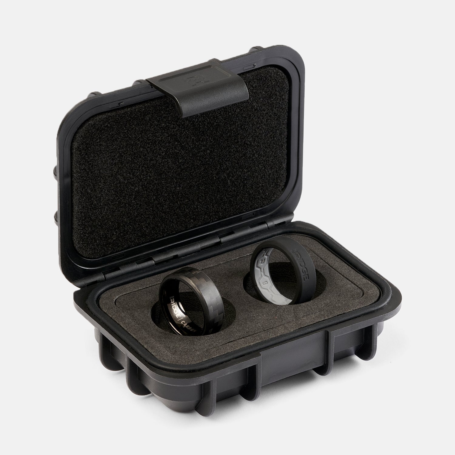 8mm Beveled Ring Set - Carbon Fiber 3K - Image 2