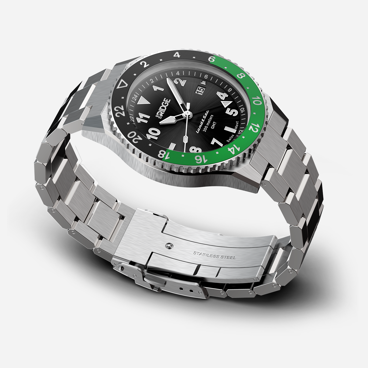Ridge Land & Sea GMT Watch 42mm - Royal Black - Image 5