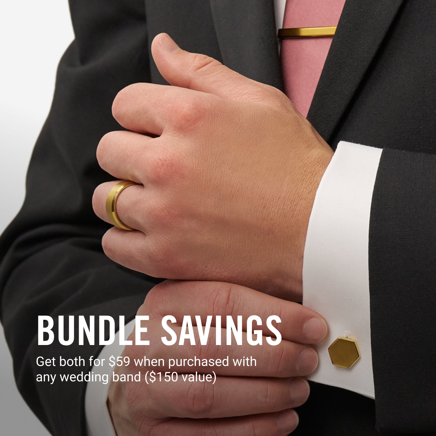 Tie Bar & Cufflinks Kit - 24K Gold - Image 12