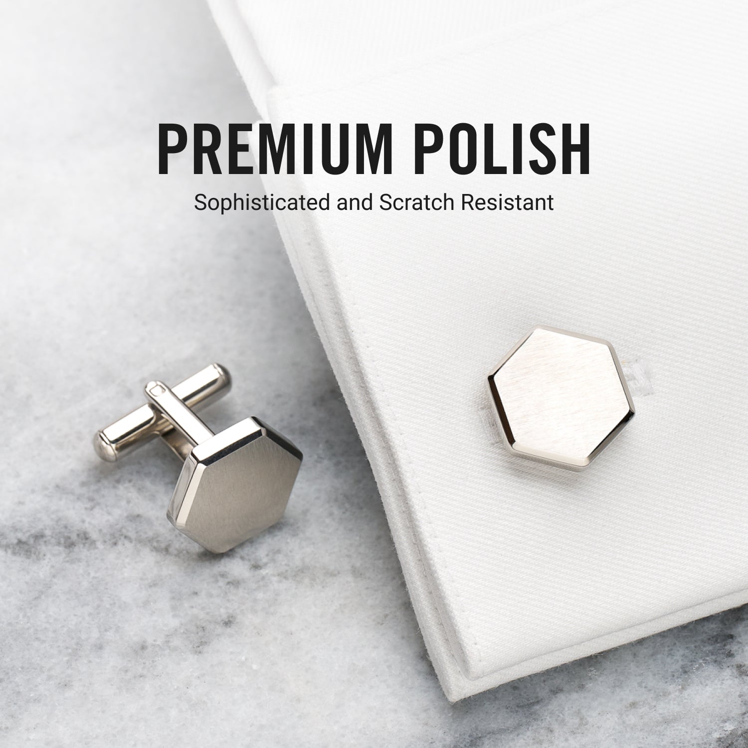 Tie Bar & Cufflinks Kit - Platinum - Image 9