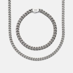 Curb Chain Kit - Titanium - Medium
