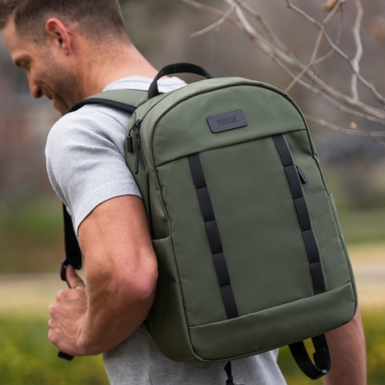 Commuter Backpack 18L - Matte Olive - Image 6