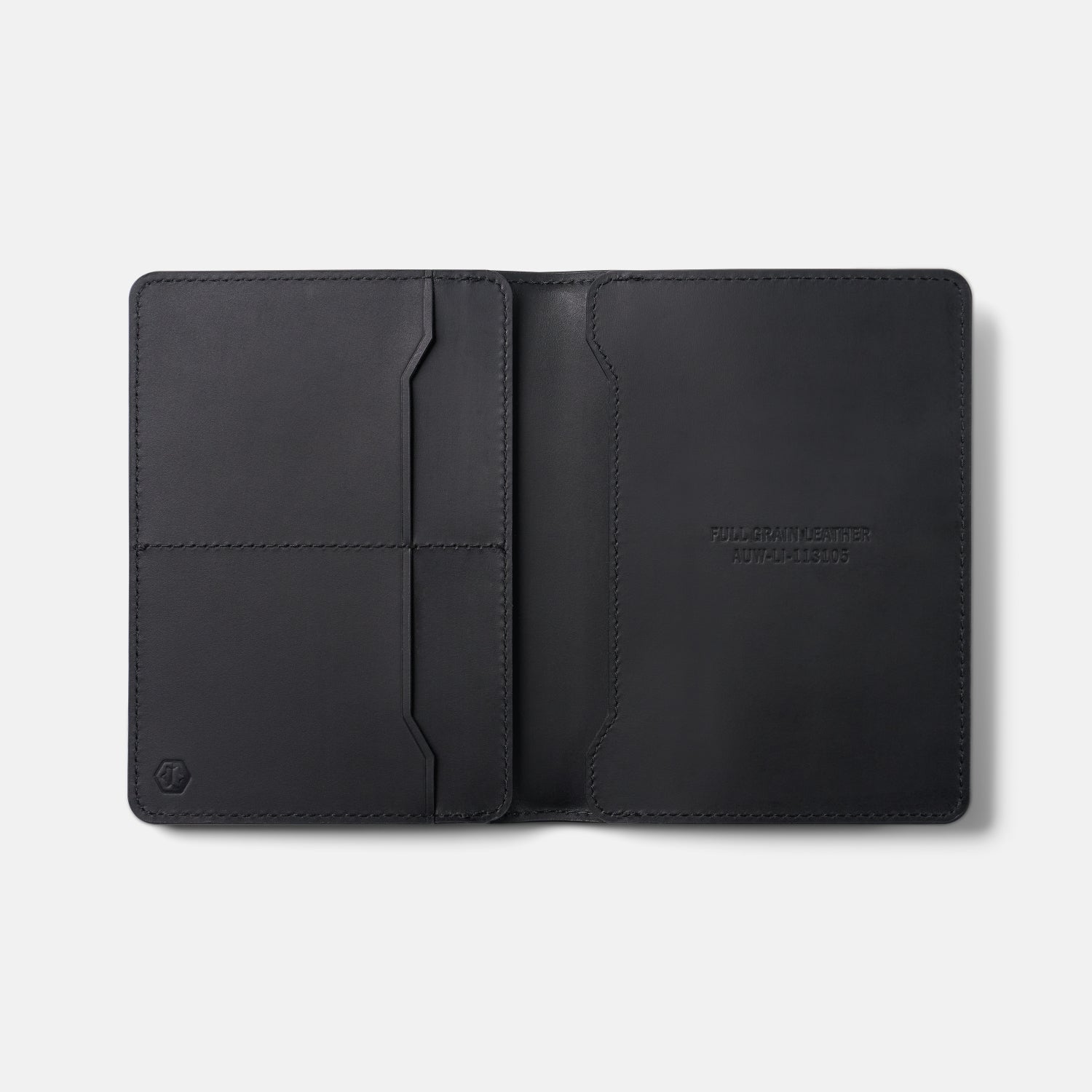 Passport Wallet - Midnight Black Leather - Image 4