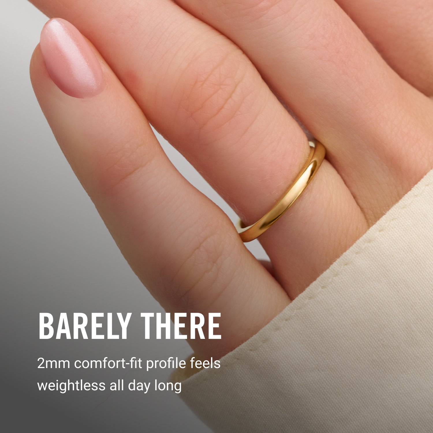 2mm Rounded Ring Set - 14K Yellow Gold - Image 9