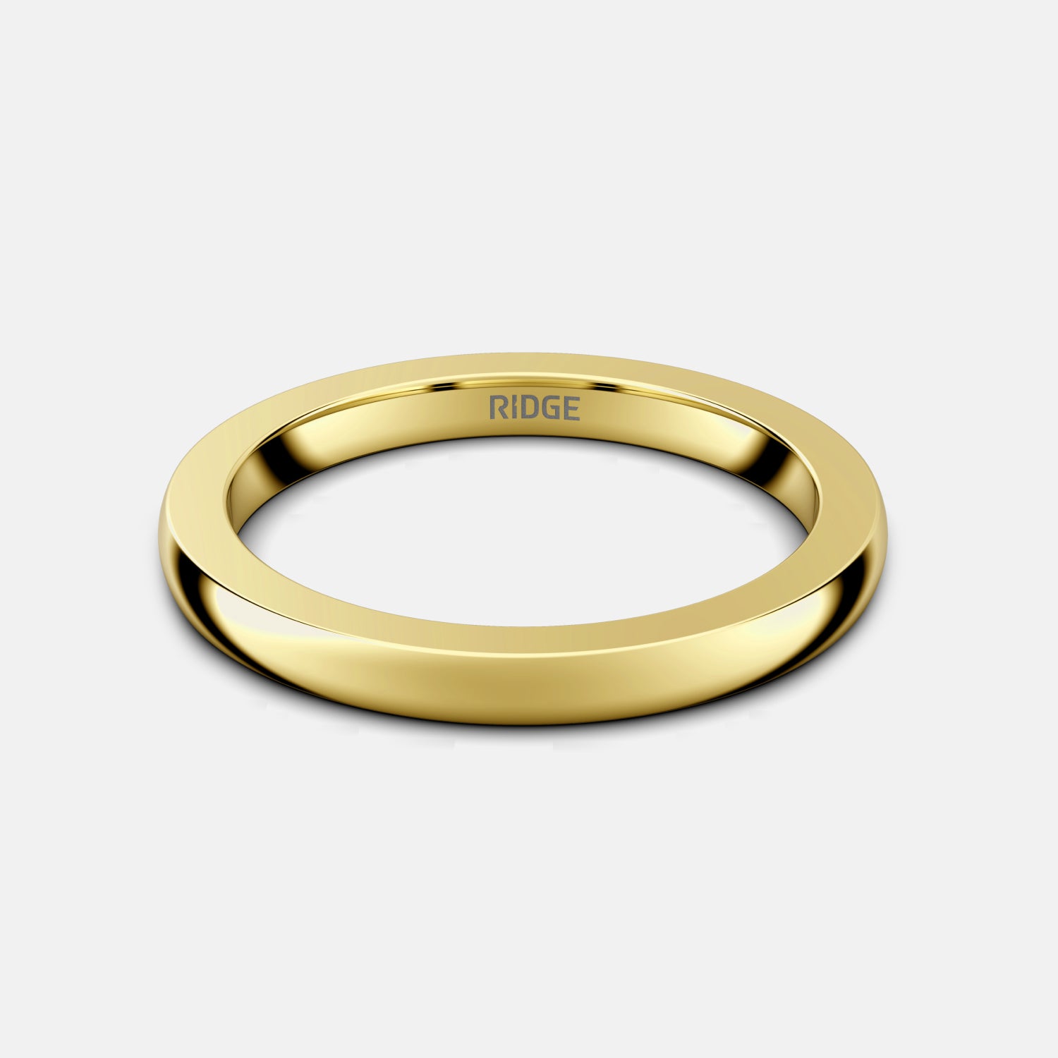 2mm Rounded Ring Set - 14K Yellow Gold - Image 3