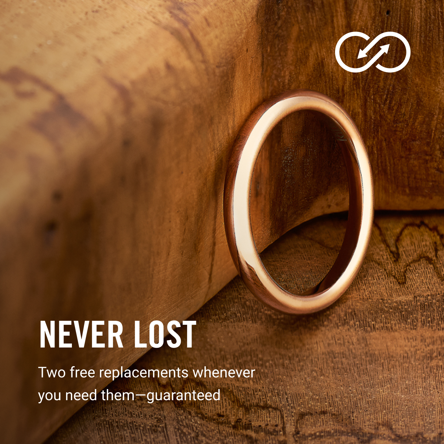 2mm Rounded Ring Set - 14K Rose Gold - Image 10