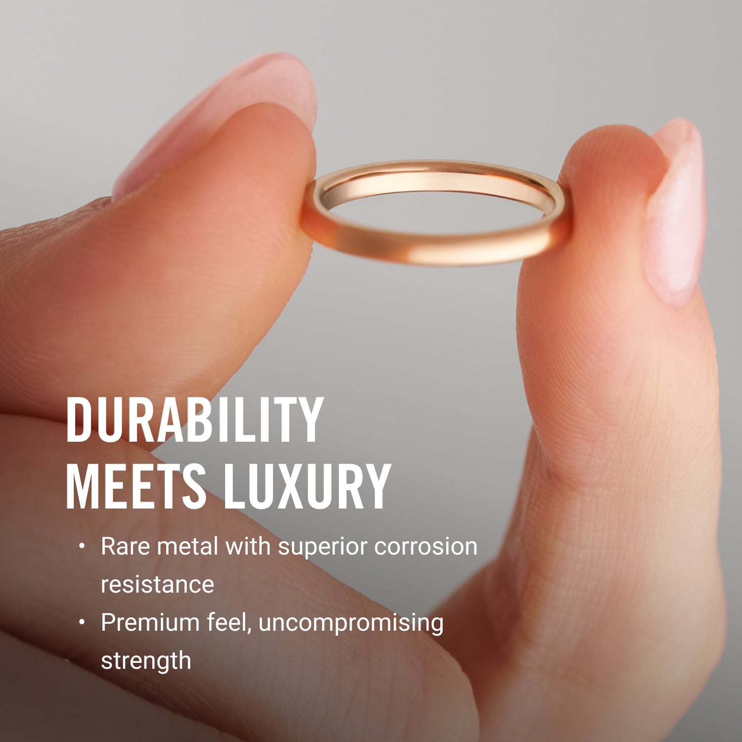 2mm Rounded Ring Set - 14K Rose Gold - Image 11