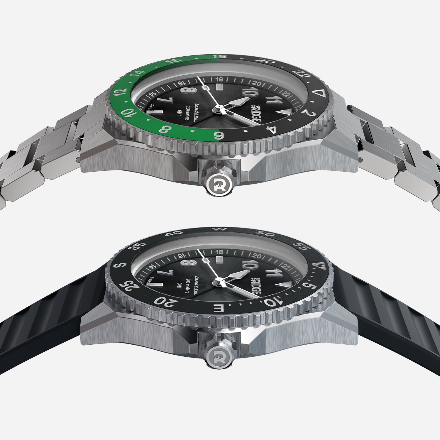 Ridge Land & Sea GMT Watch 42mm - Royal Black - Image 3