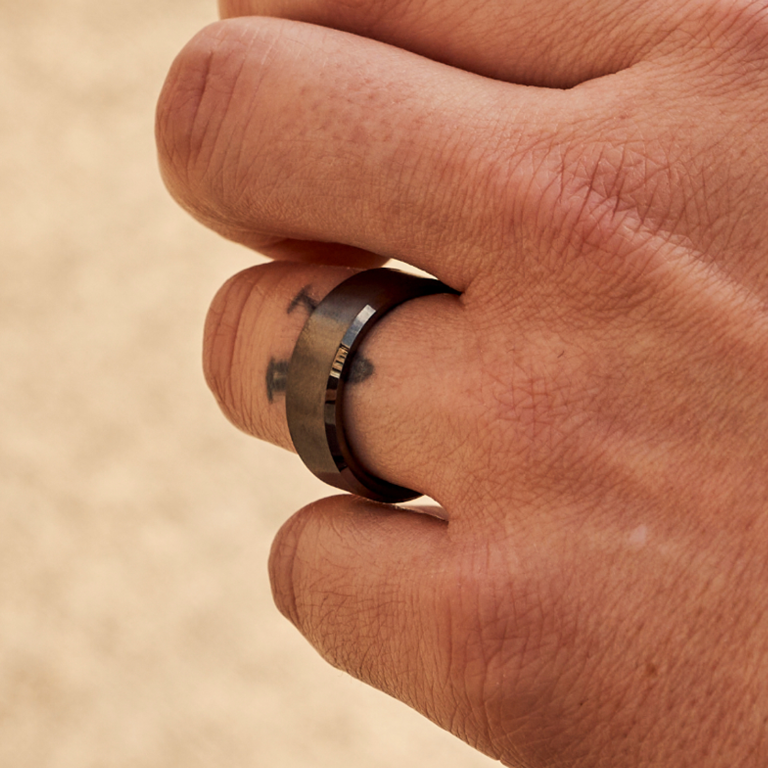 8mm Beveled Ring Set - Gunmetal - Image 3