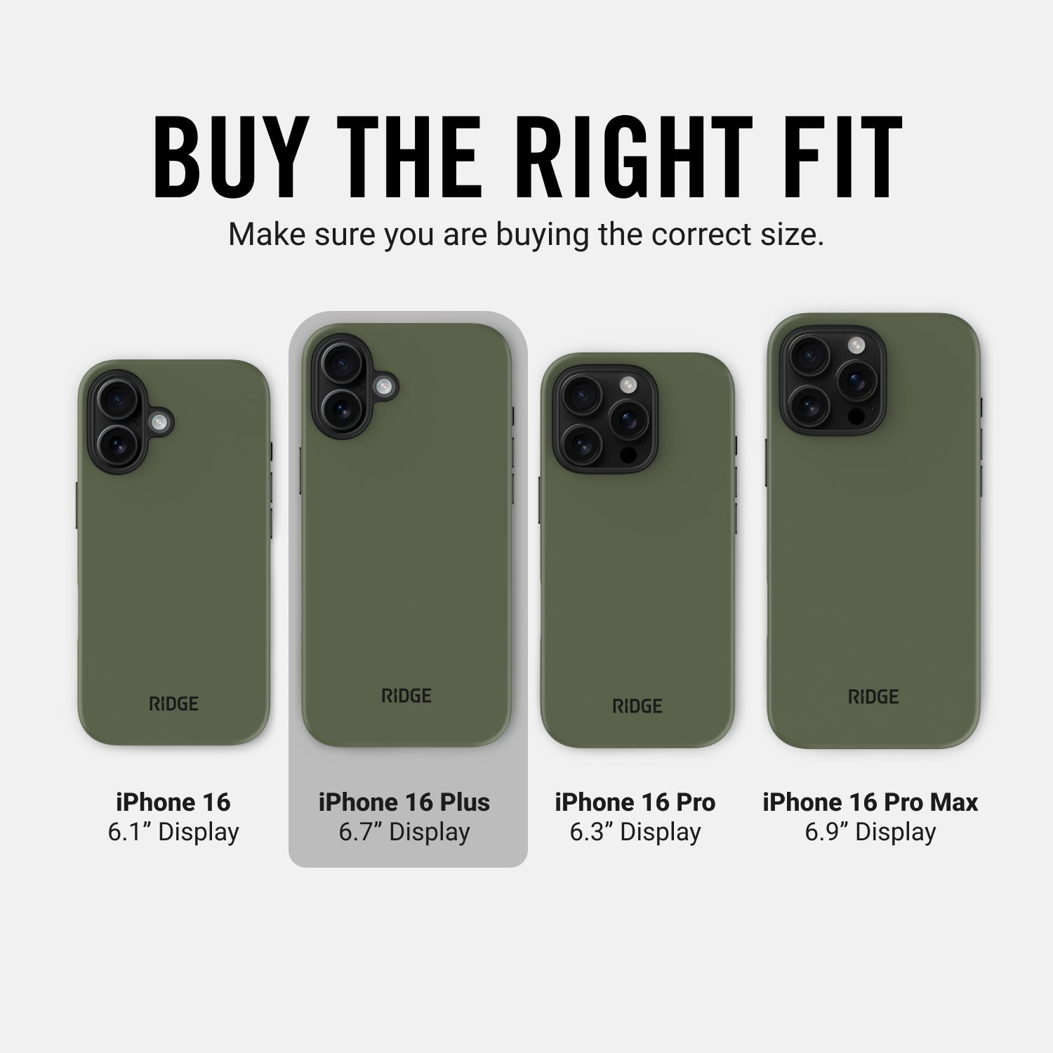Ridge Phone Case - Matte Olive - iPhone 16 Plus - Image 10
