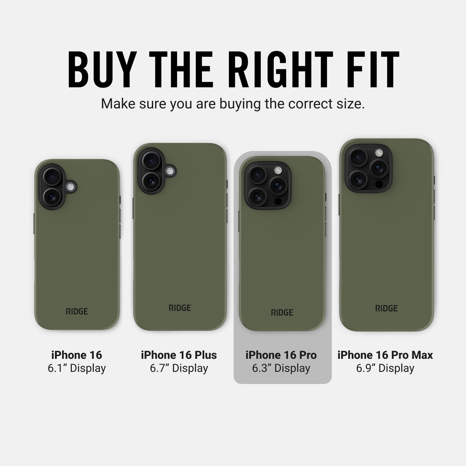 Ridge Phone Case - Matte Olive - iPhone 16 Pro - Image 10