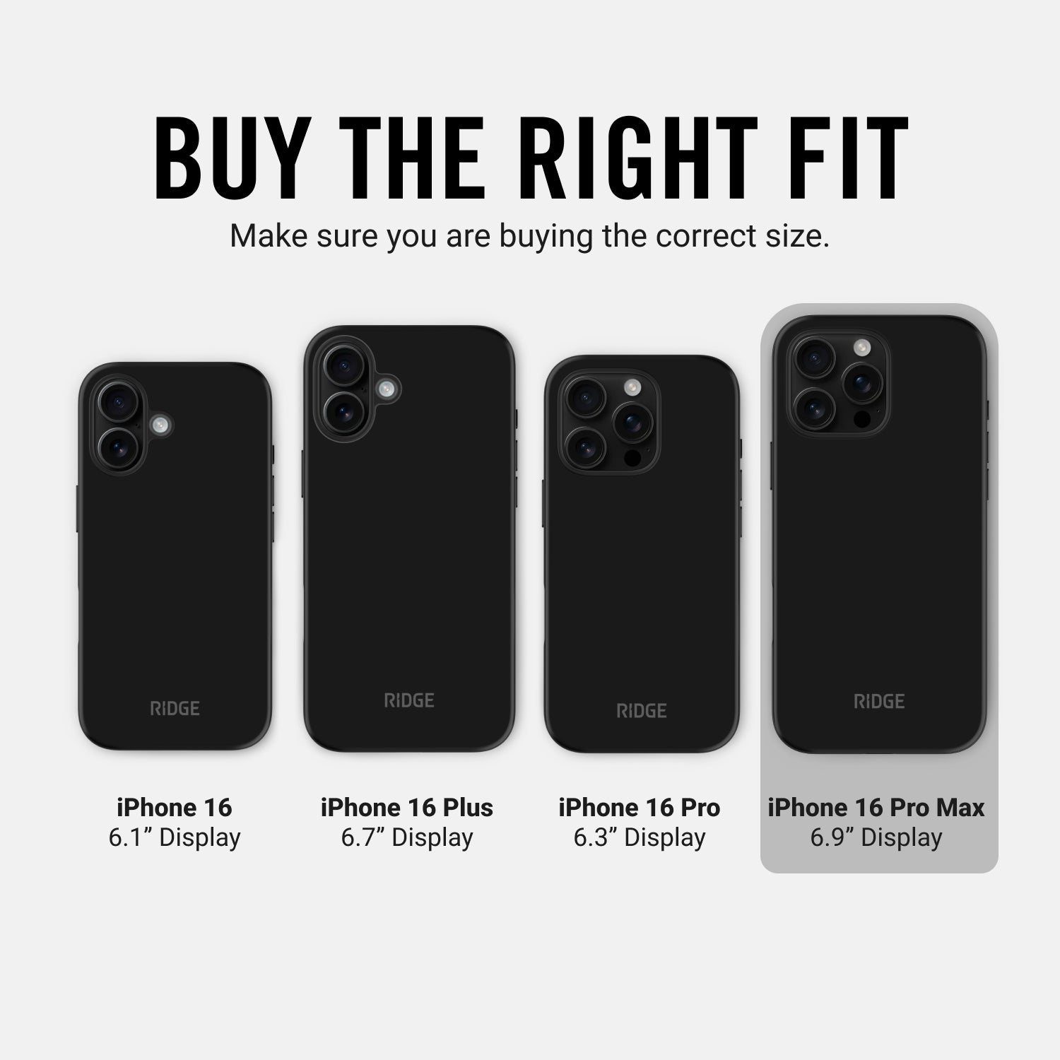 Ridge Phone Case - Matte Black - iPhone 16 Pro Max - Image 10