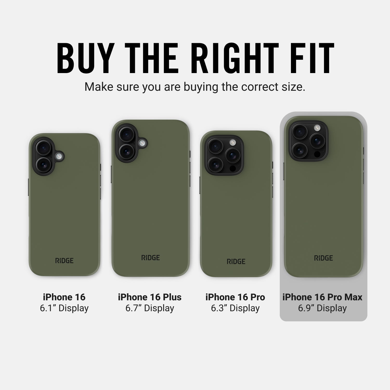 Ridge Phone Case - Matte Olive - iPhone 16 Pro Max - Image 10